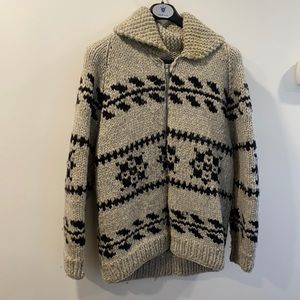 HAND CRAFTED KNITTED WOOL JACKET-Male or FEMALE UNISEX